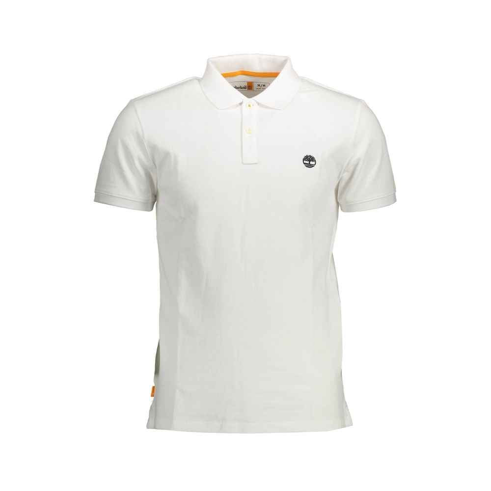 Timberland White Cotton Men Polo Shirt