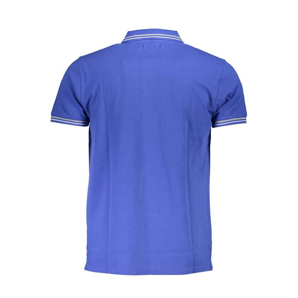 Cavalli Class Blue Cotton Men Polo Shirt