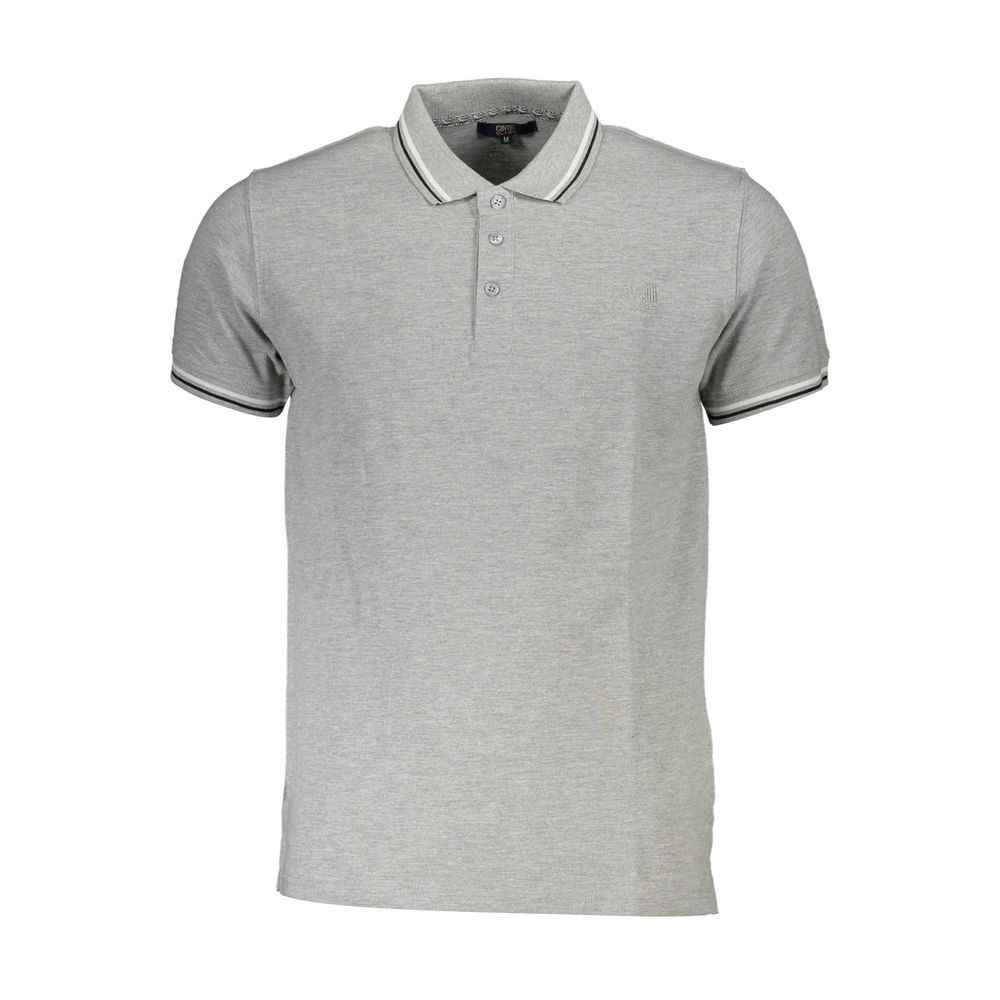 Cavalli Class Brown Cotton Men Polo Shirt