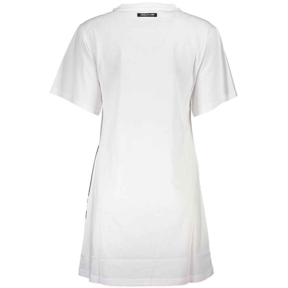 Cavalli Class White Cotton Women Dress