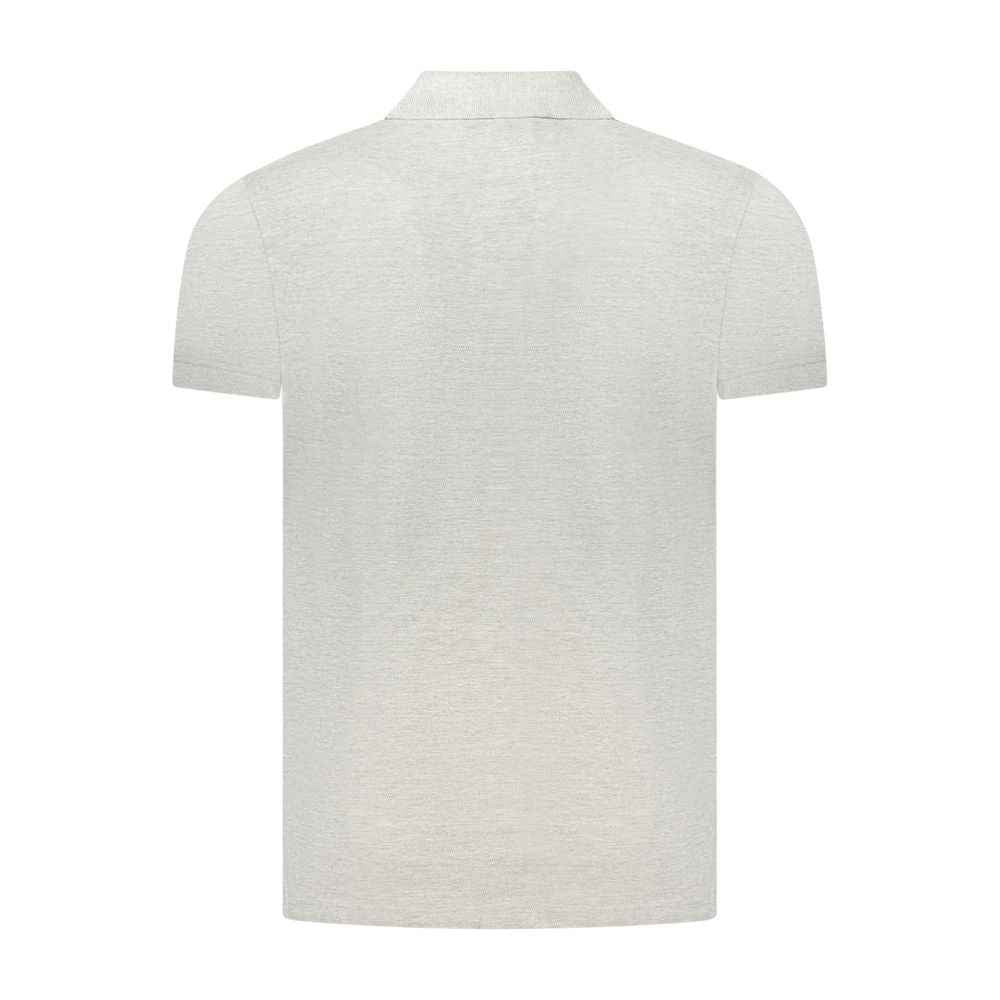 Cavalli Class Gray Cotton Polo Shirt