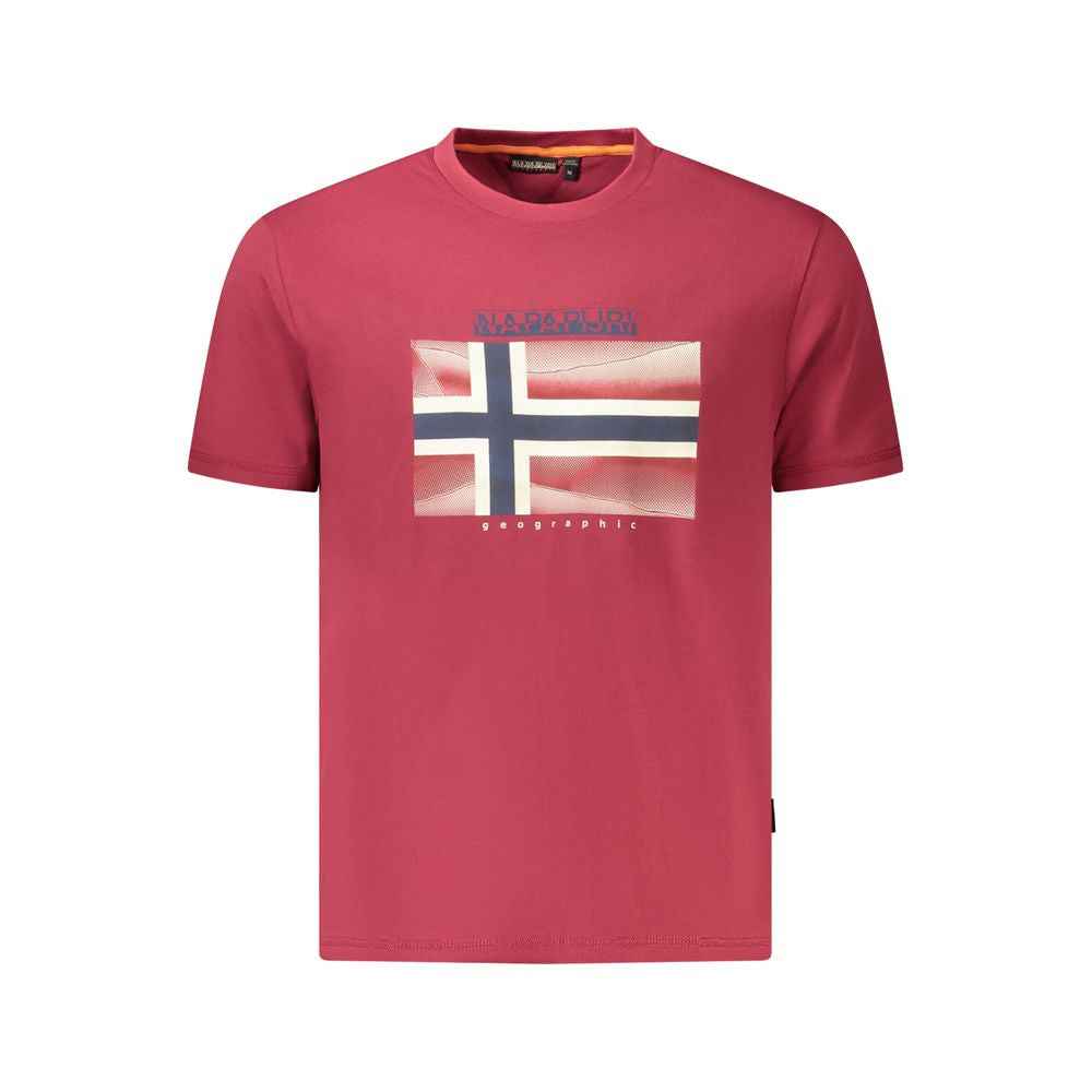 Napapijri Red Cotton Men T-Shirt