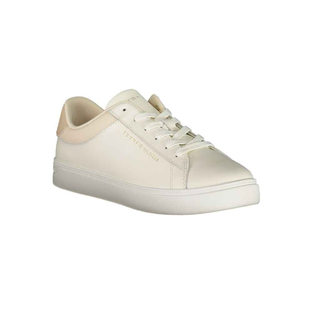Tommy Hilfiger Beige Leather Women Sneaker
