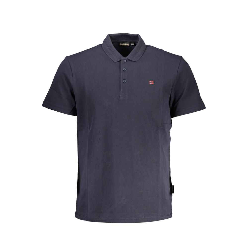 Napapijri Blue Cotton Men Polo Shirt