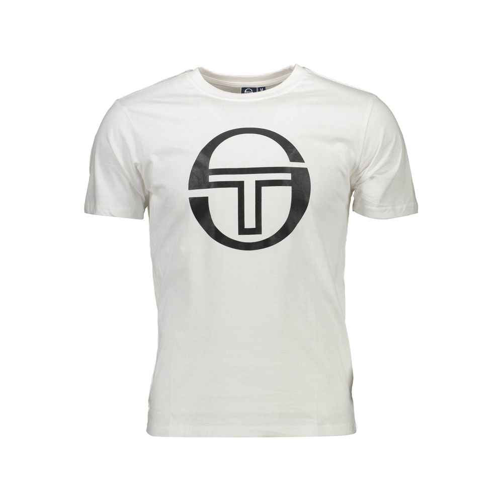 Sergio Tacchini White Cotton Men T-Shirt