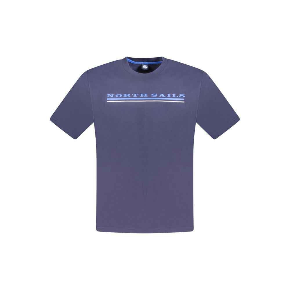 North Sails Blue Cotton Men T-Shirt