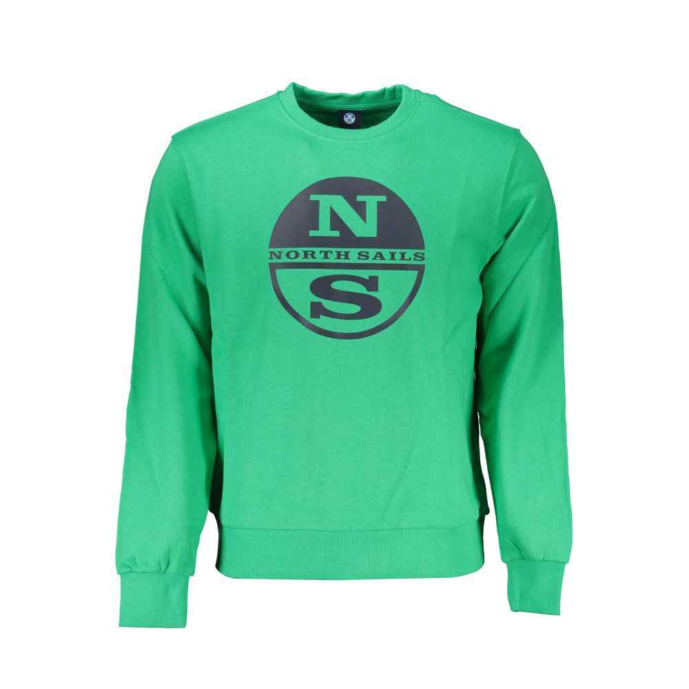 North Sails Green Cotton Men Sweater