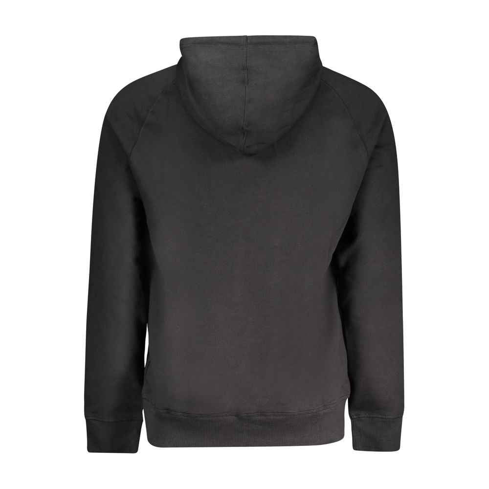 Timberland Black Cotton Men Sweater with Central Pockets and Zip
