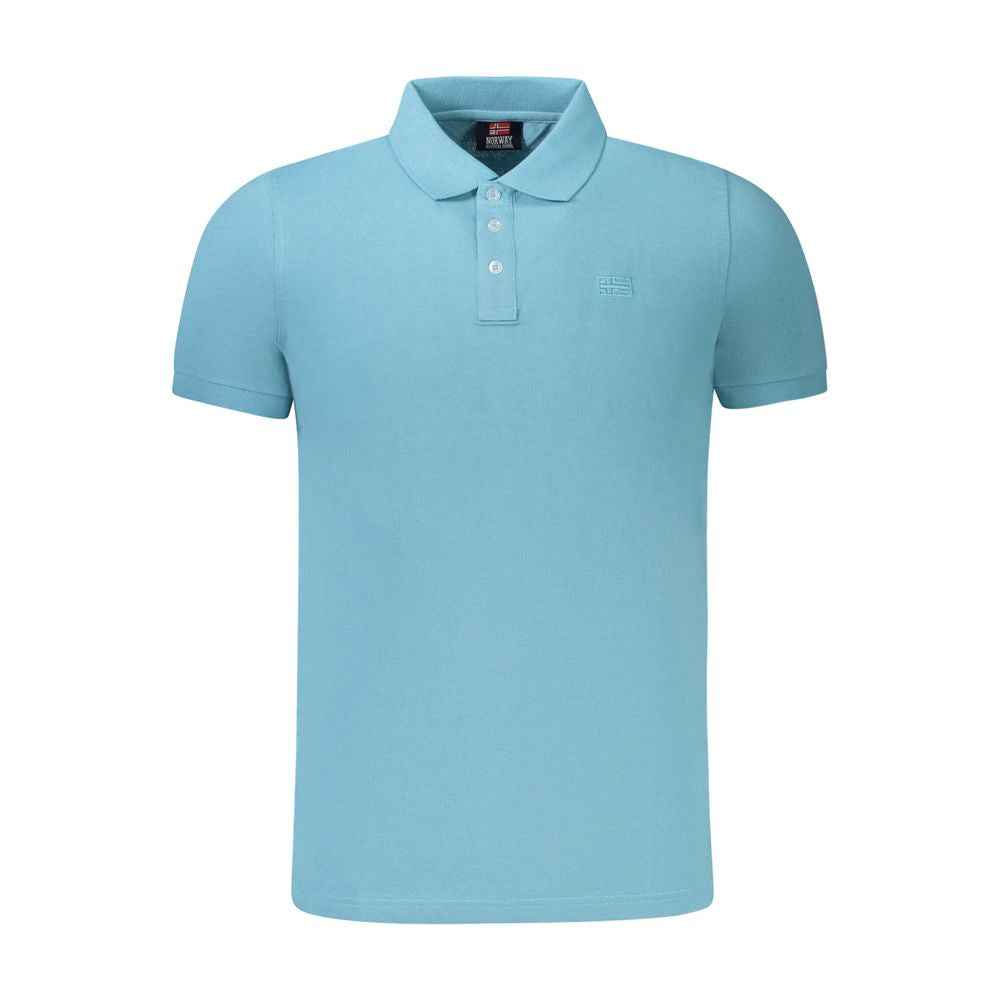 Norway 1963 Light Blue Cotton Men Polo Shirt
