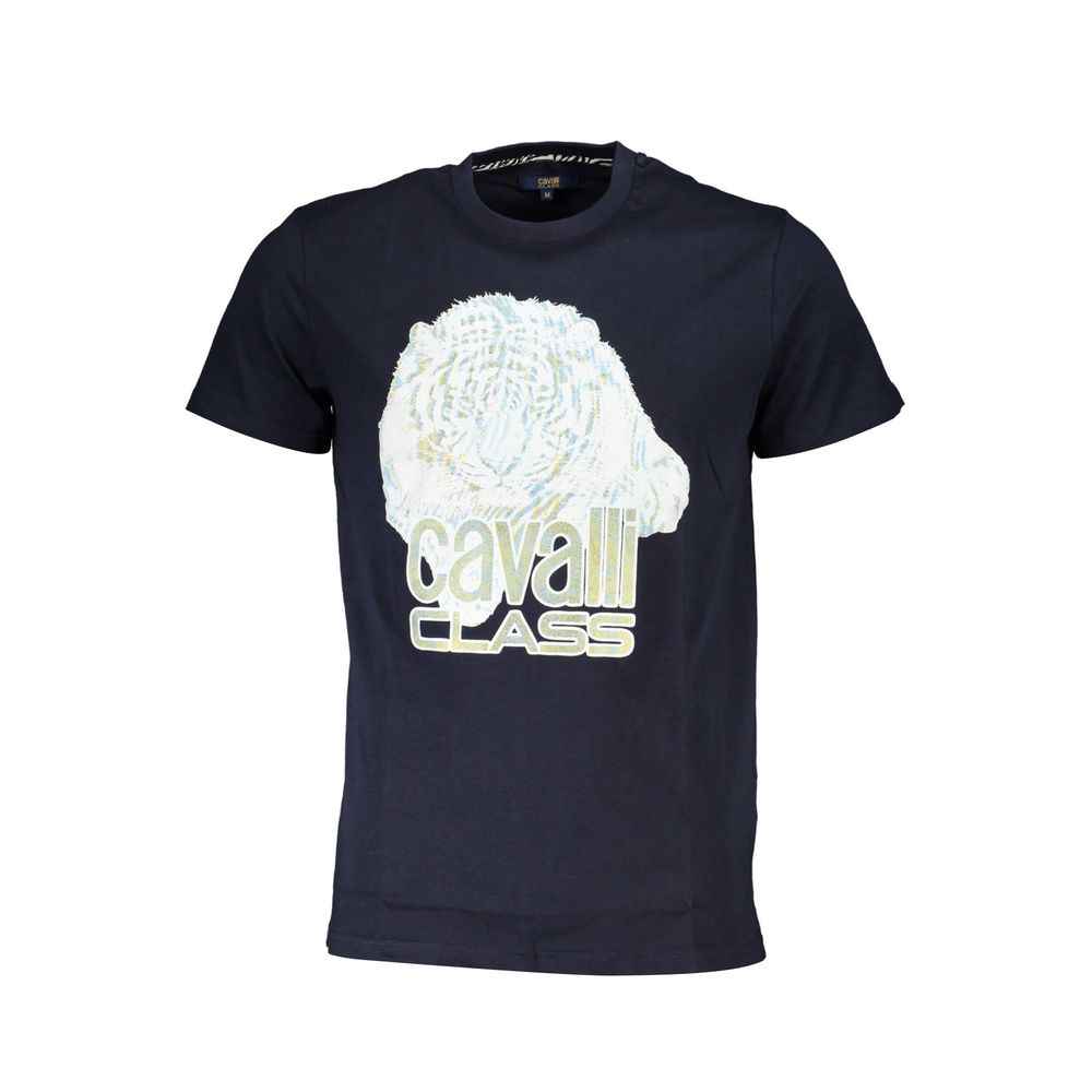 Cavalli Class Blue Cotton Men T-Shirt