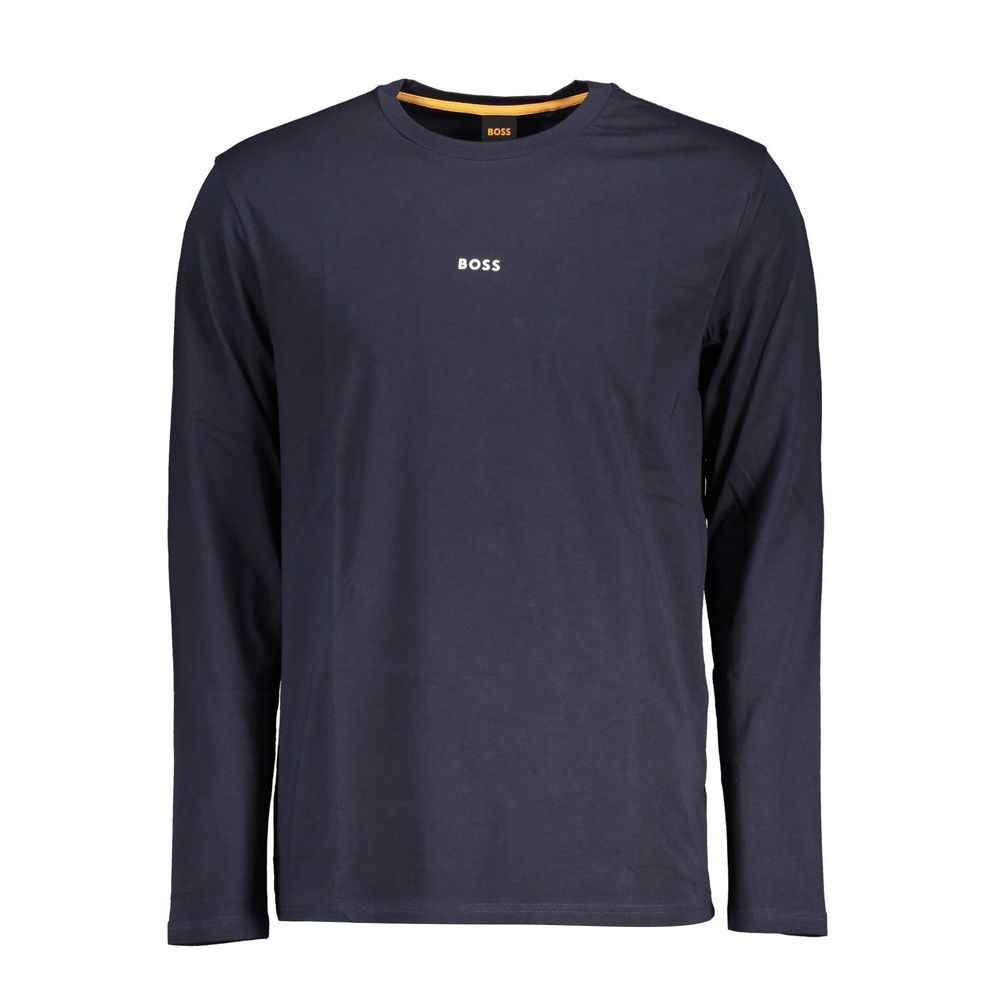 Hugo Boss Blue Cotton Men T-Shirt