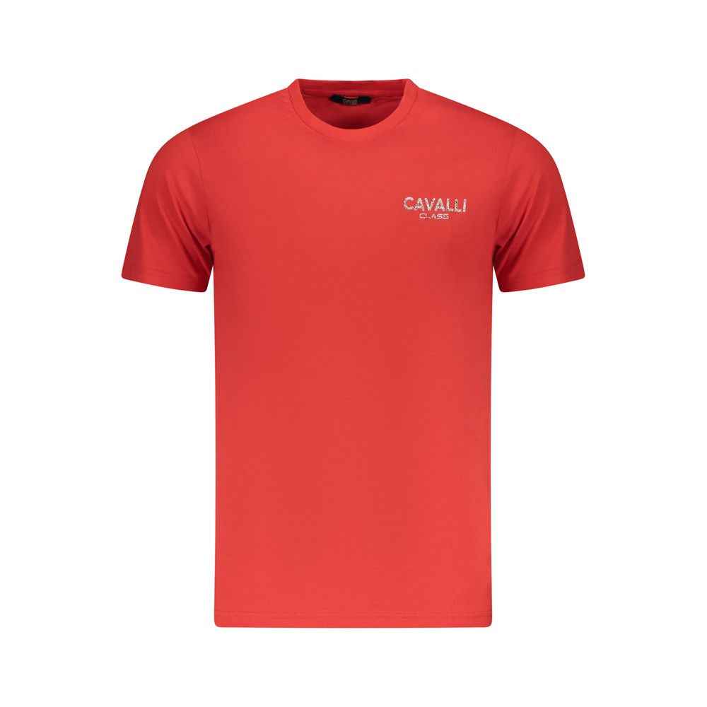 Cavalli Class Red Cotton Men T-Shirt