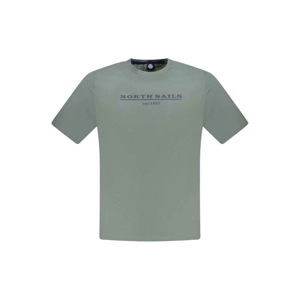 North Sails Green Cotton Men T-Shirt