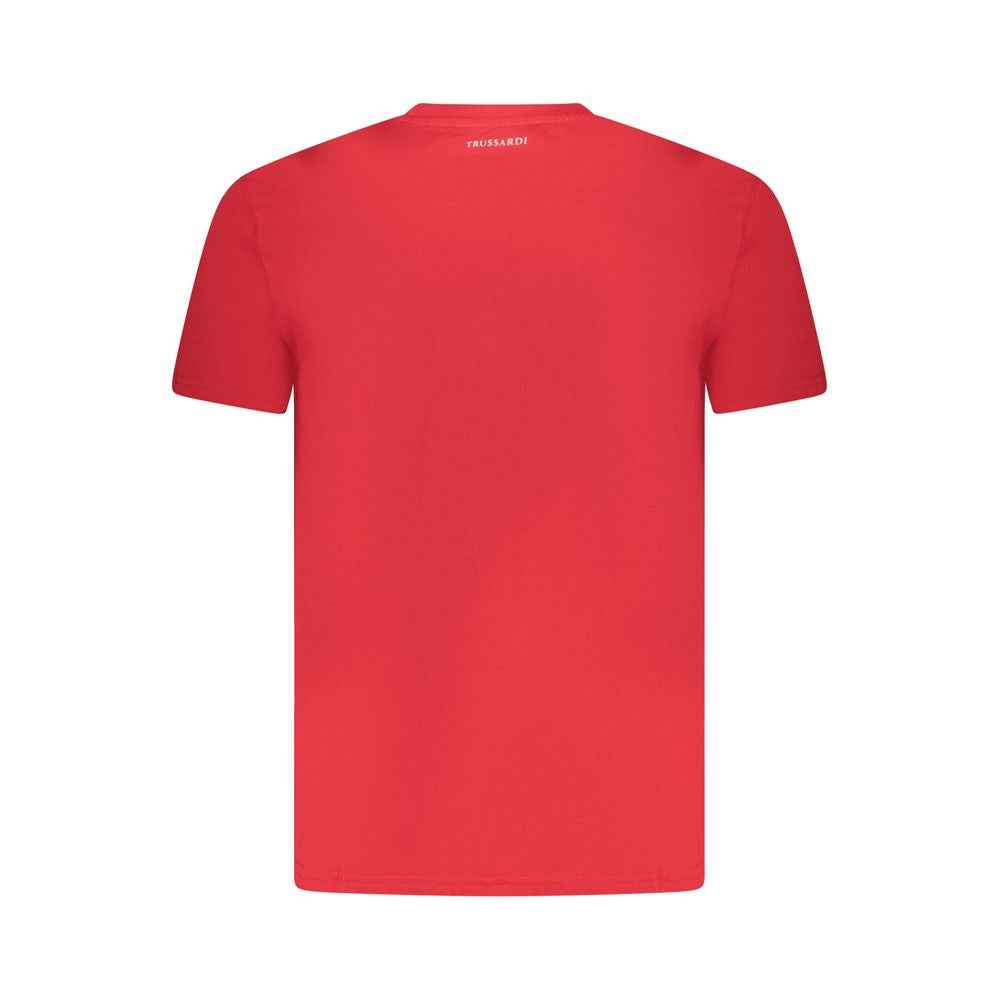Trussardi Red Cotton Men T-Shirt