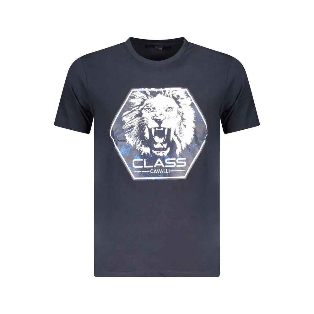 Cavalli Class Blue Cotton Men T-Shirt