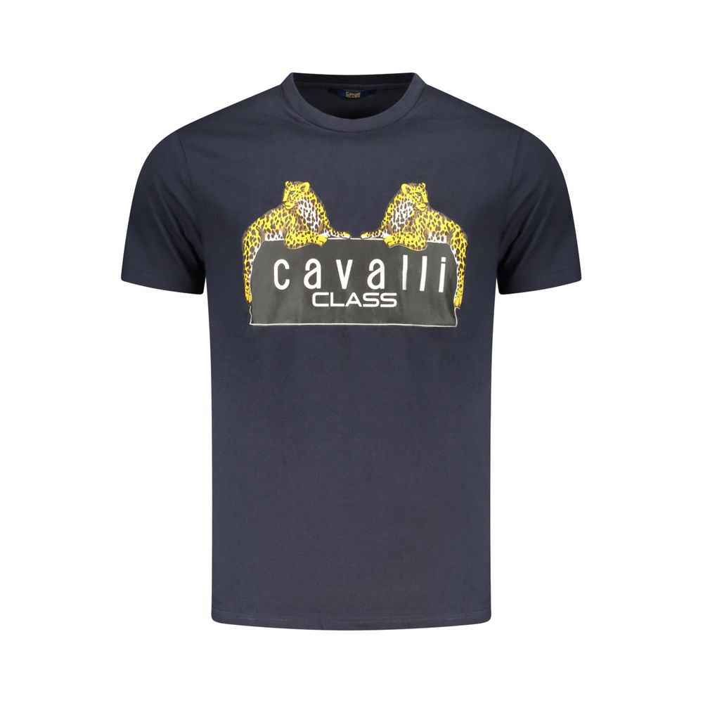 Cavalli Class Blue Cotton Men T-Shirt