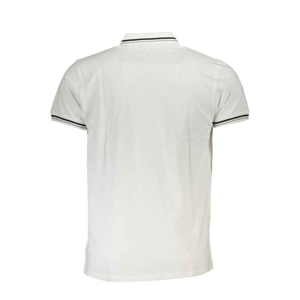 Cavalli Class White Cotton Men Polo Shirt