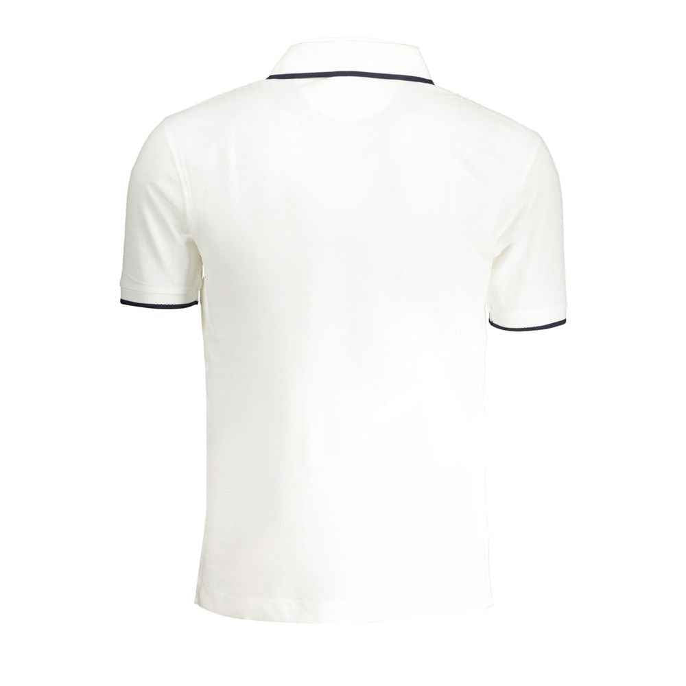 La Martina White Cotton Men Polo Shirt