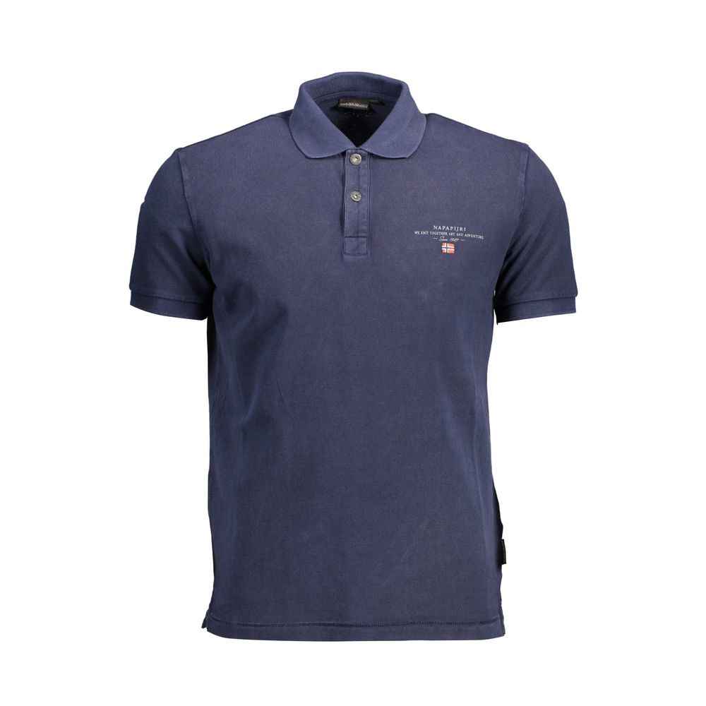 Napapijri Blue Cotton Men Polo Shirt