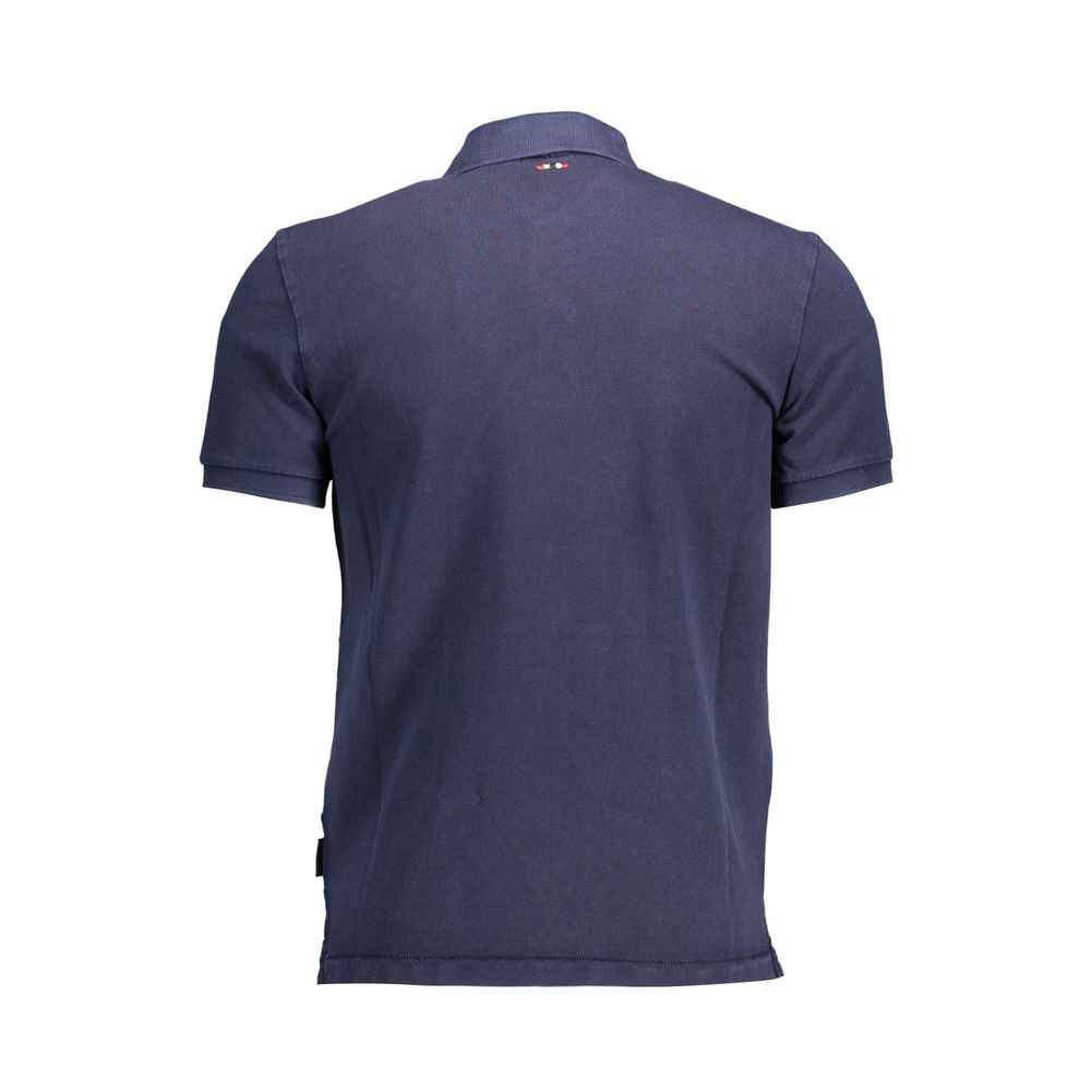 Napapijri Blue Cotton Men Polo Shirt