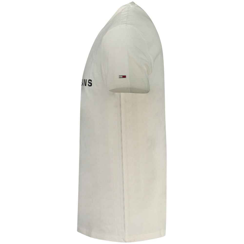 Tommy Hilfiger White Cotton Men T-Shirt