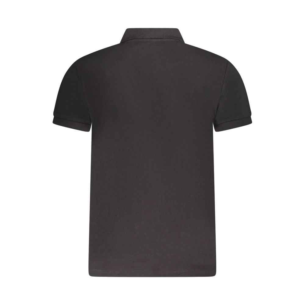 Cavalli Class Black Cotton Men Polo Shirt