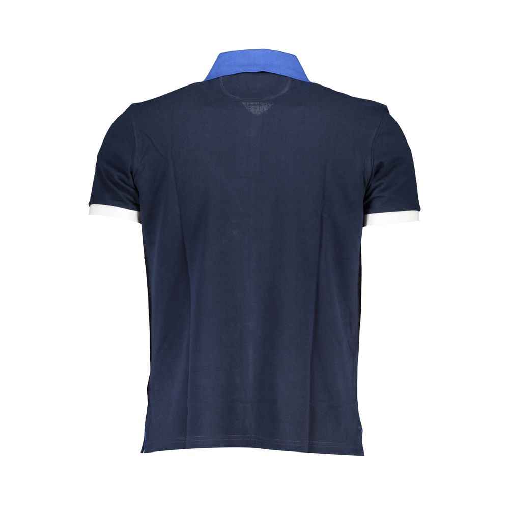La Martina Blue Cotton Mens Polo Shirt
