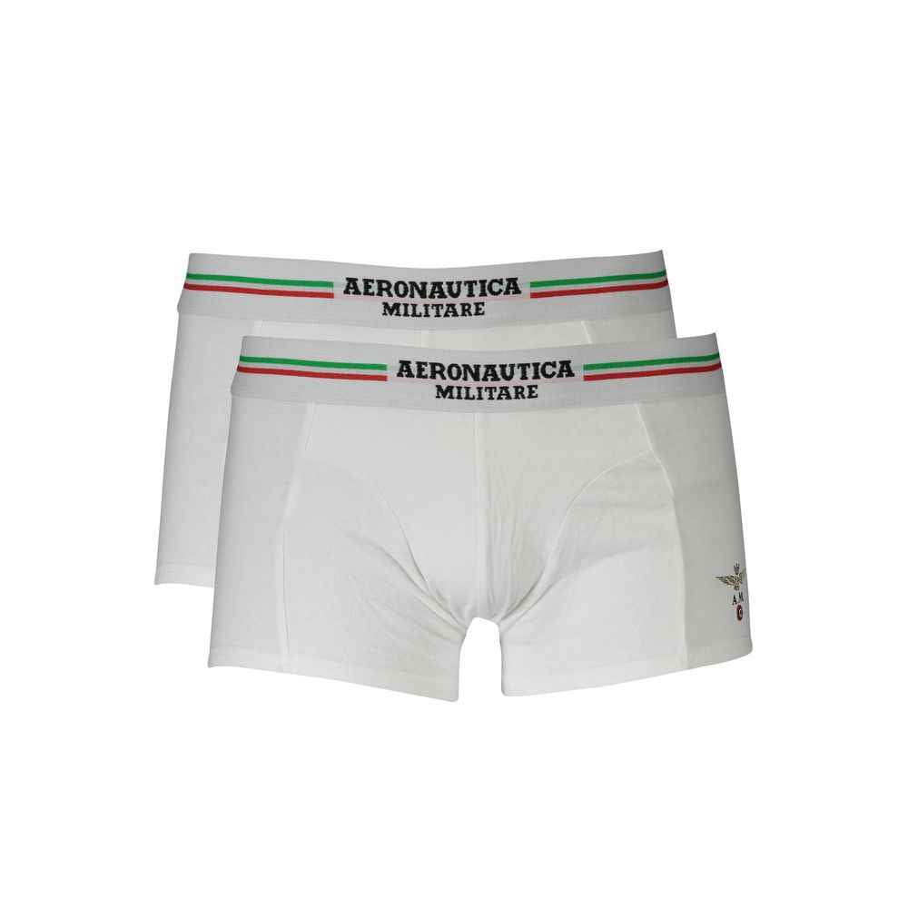 Aeronautica Militare White Cotton Men Boxer