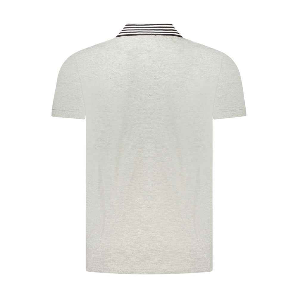 Cavalli Class Gray Cotton Polo Shirt