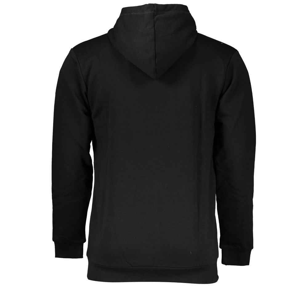 Sergio Tacchini Black Cotton Men's Hooded Sweater