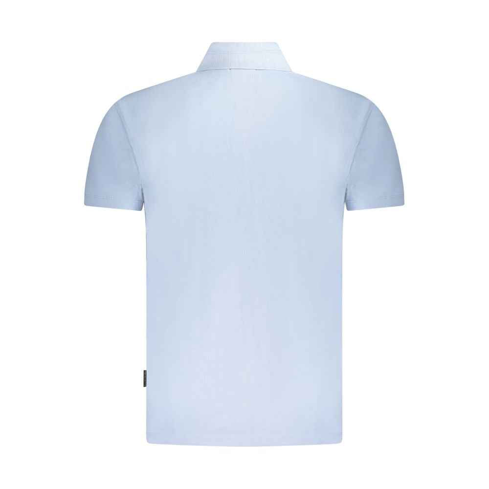 Napapijri Light Blue Cotton Men Polo Shirt