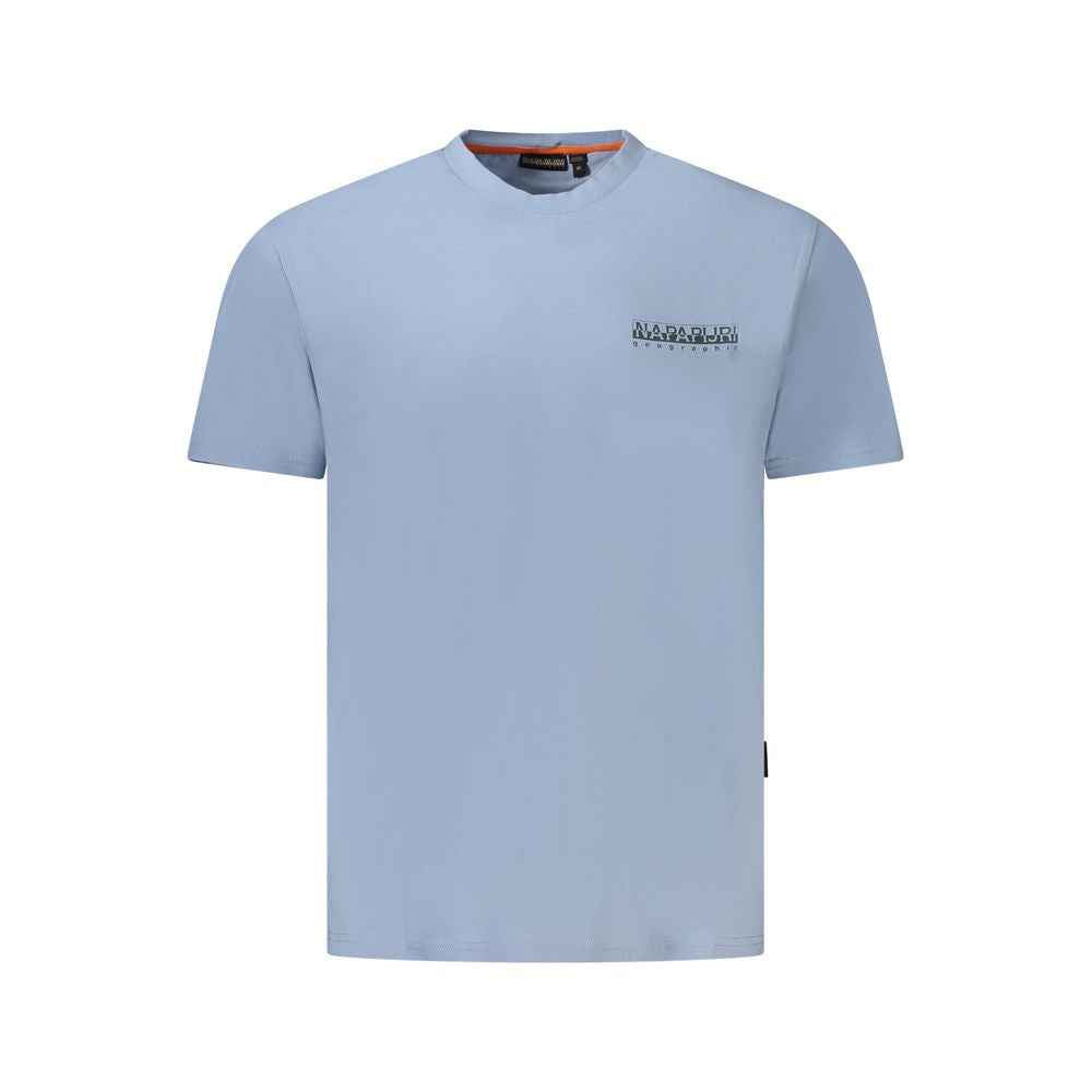Napapijri Light Blue Cotton Men T-Shirt