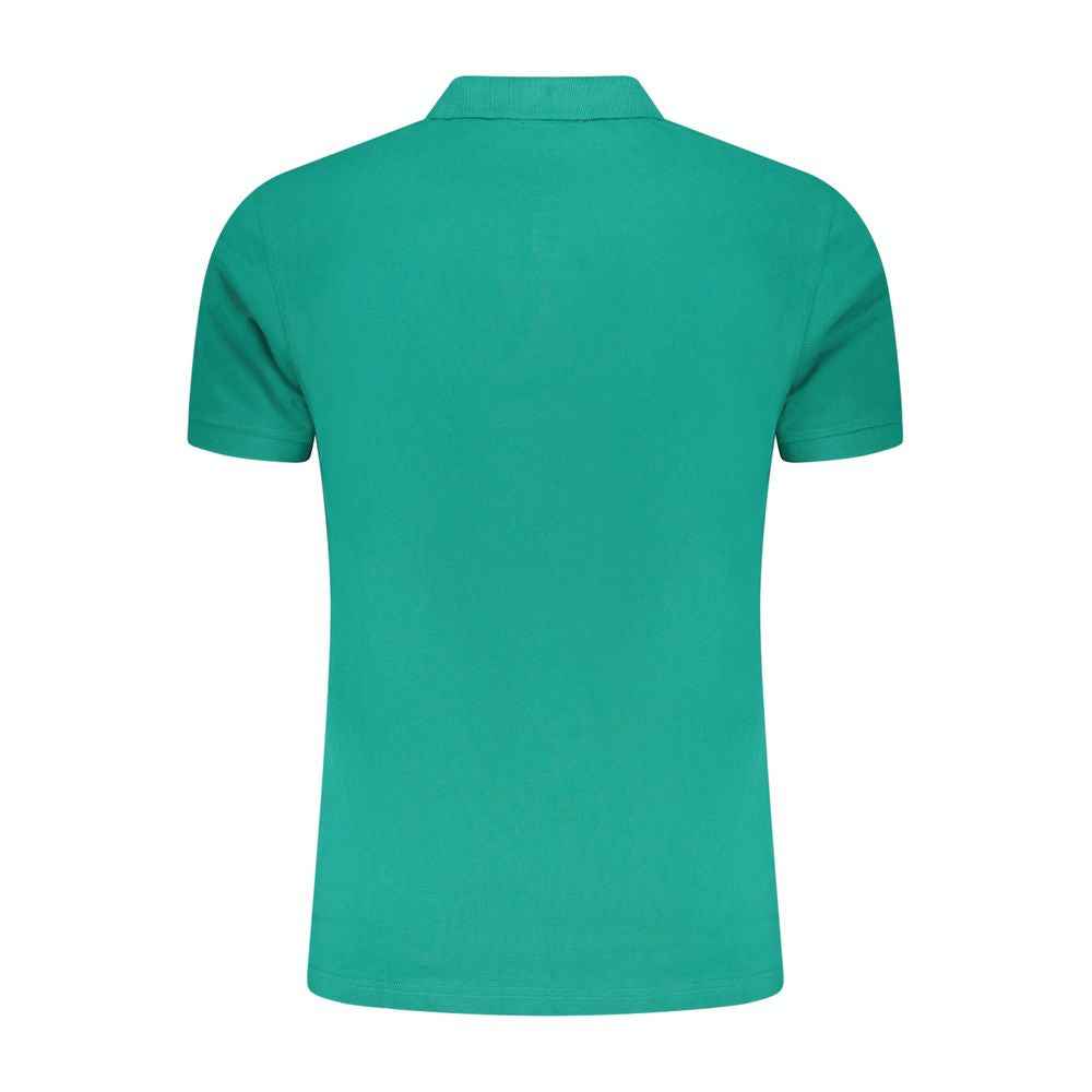 Cavalli Class Green Cotton Men Polo Shirt
