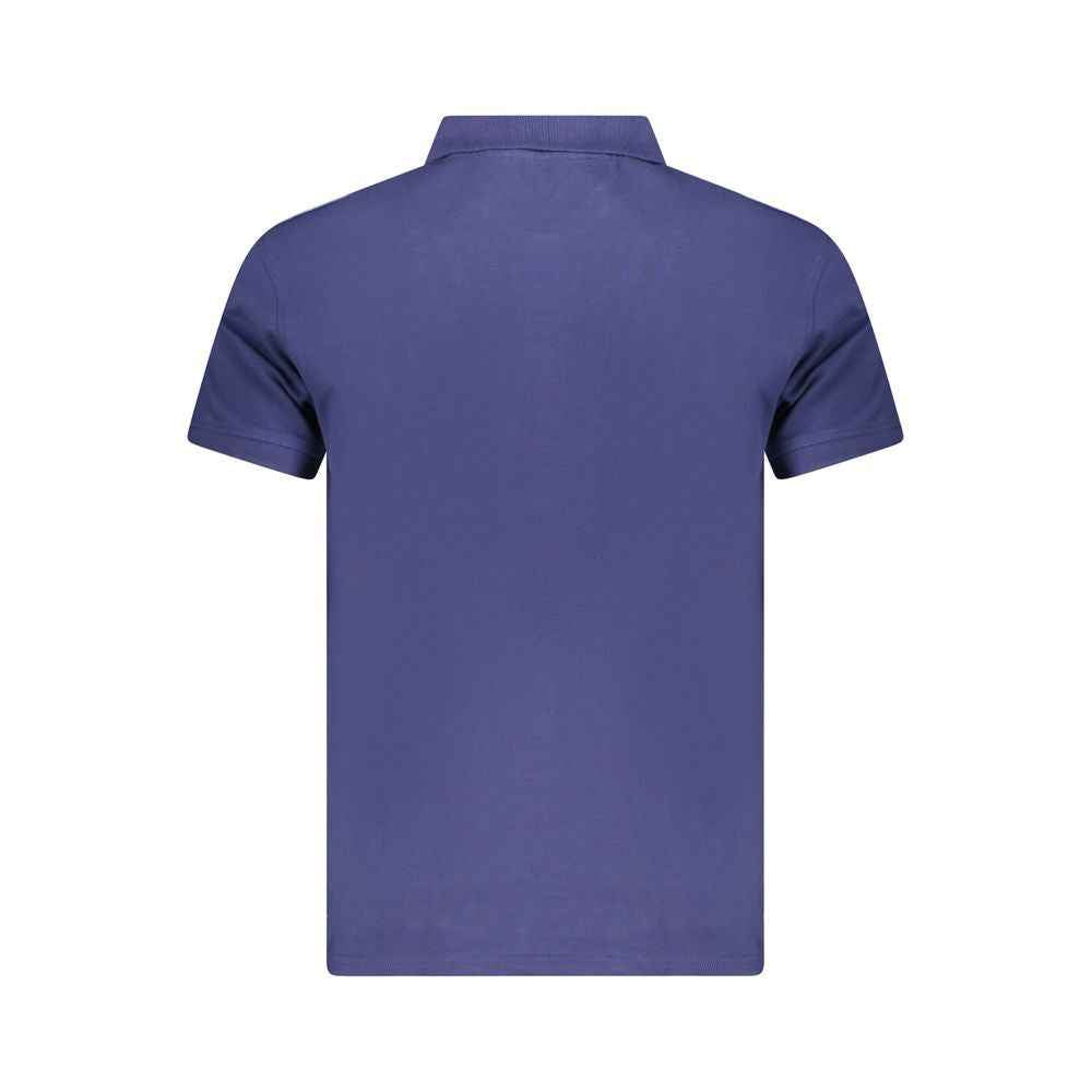 Cavalli Class Blue Cotton Men Polo Shirt