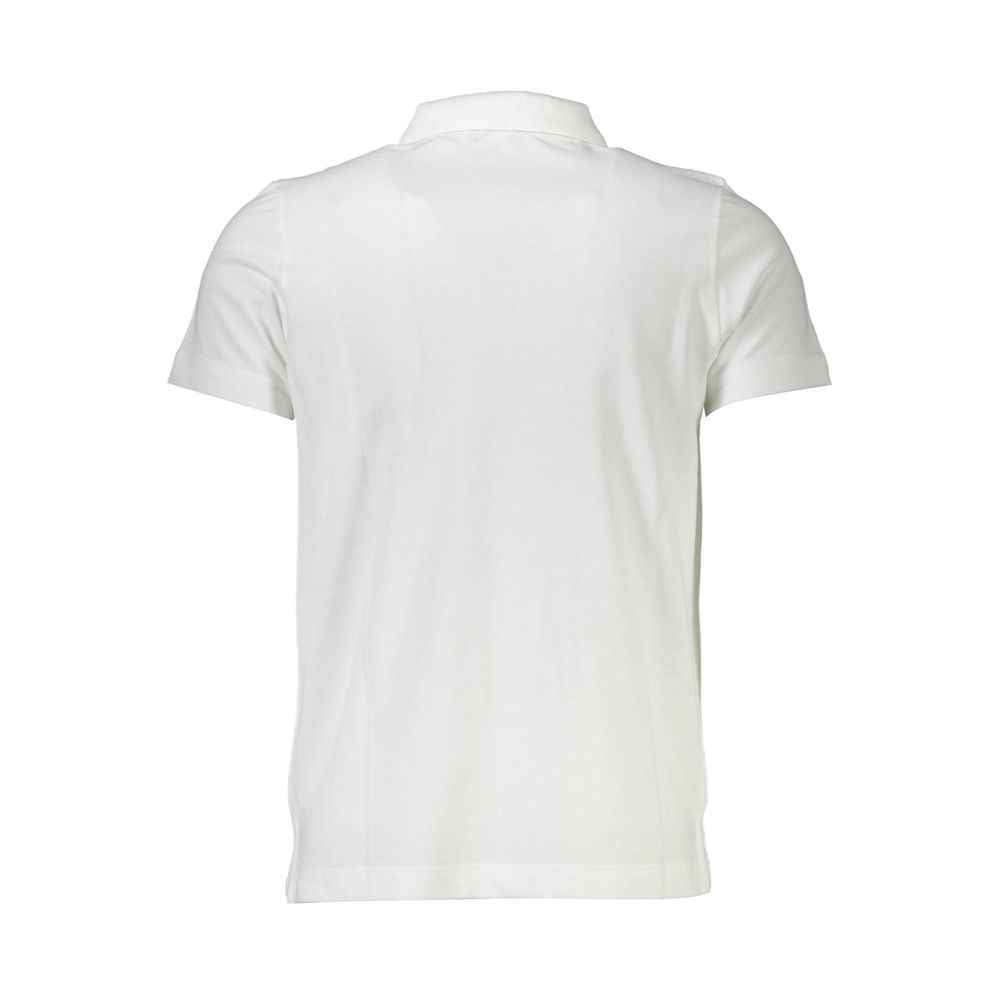 Cavalli Class White Cotton Men Polo Shirt