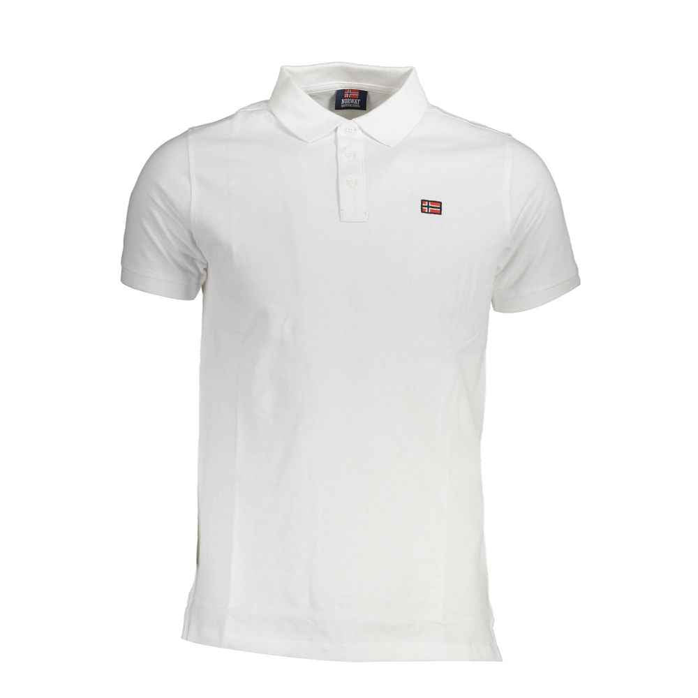 Norway 1963 White Cotton Men Polo Shirt