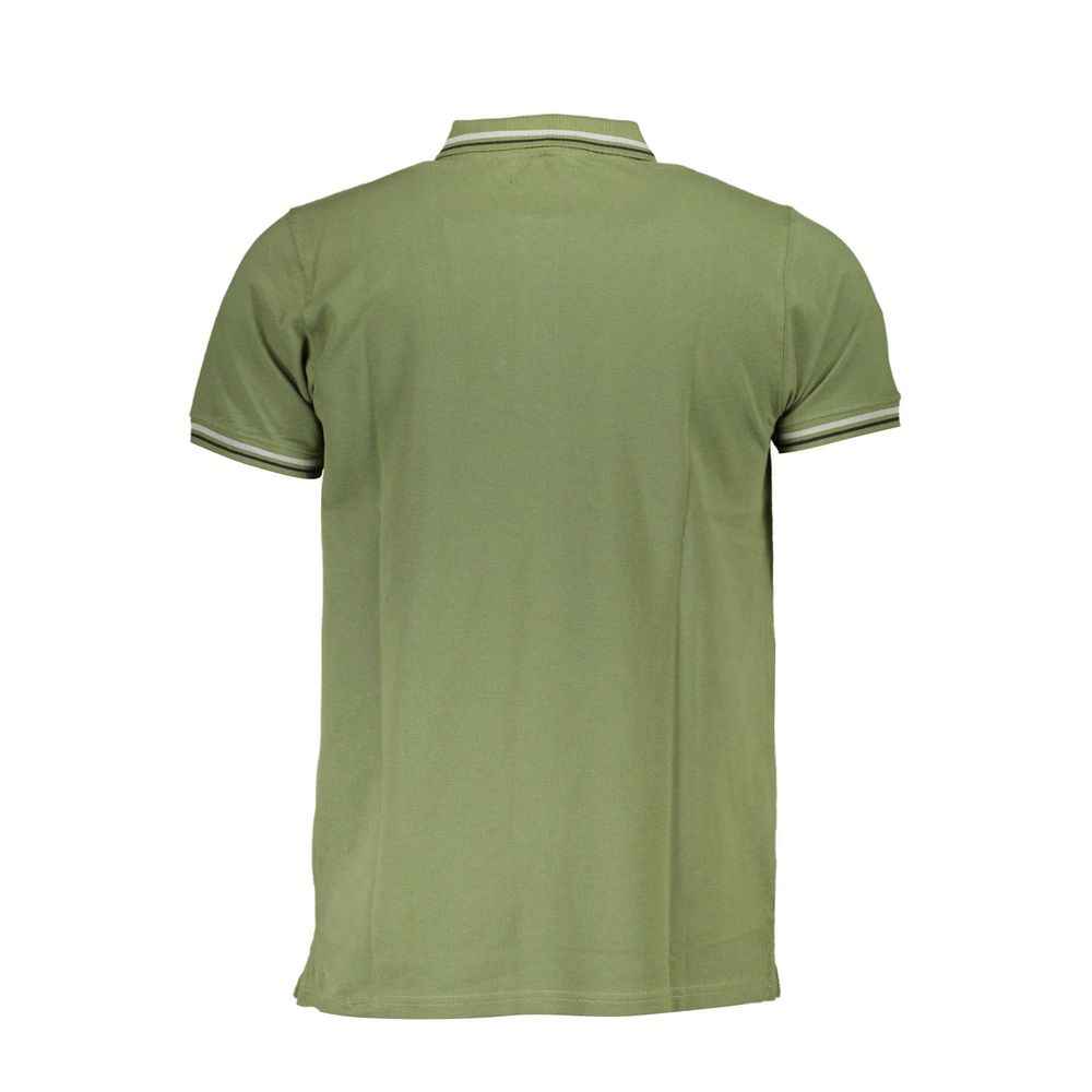 Cavalli Class Green Cotton Men Polo Shirt