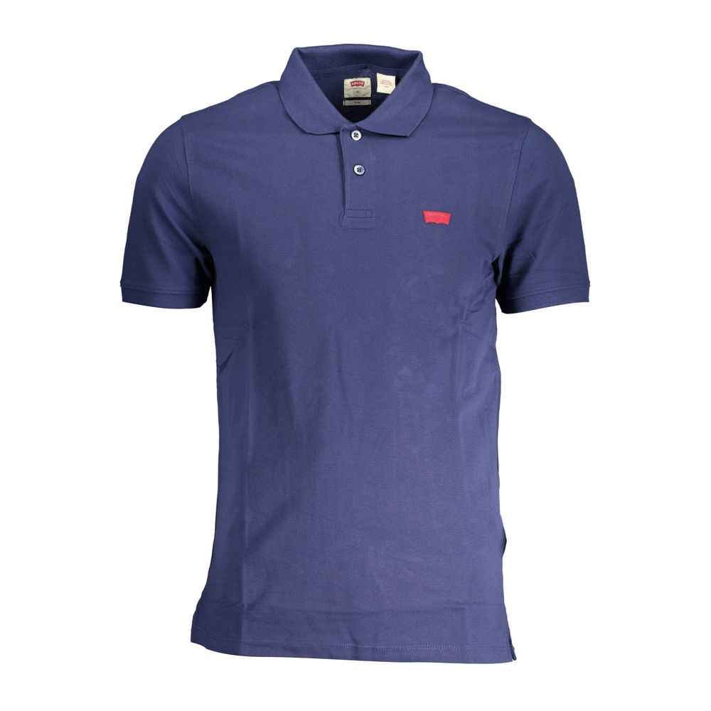 Levi's Blue Cotton Men Polo Shirt