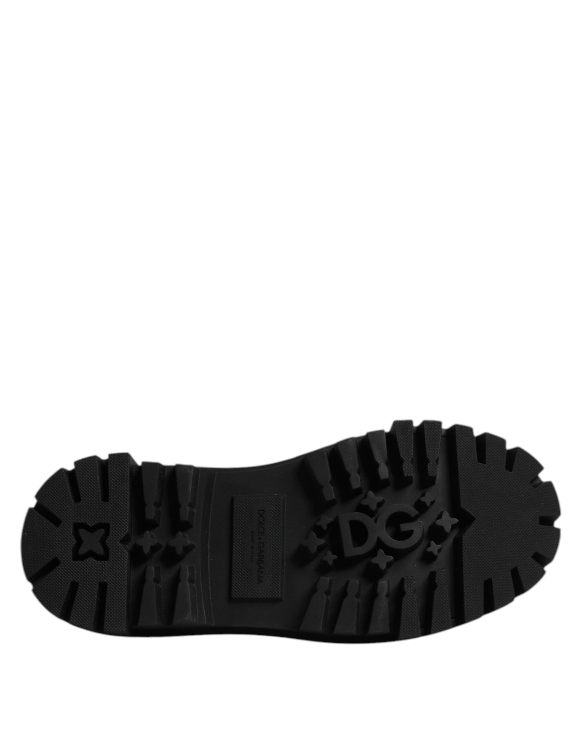 Dolce & Gabbana Black Leather Lace Up Derby Men Dress Shoes