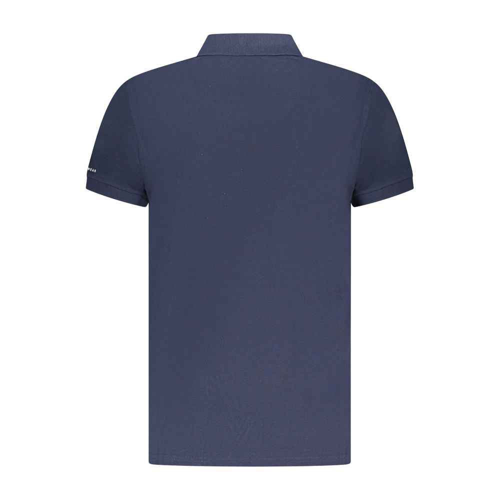 Trussardi Blue Cotton Men Polo Shirt