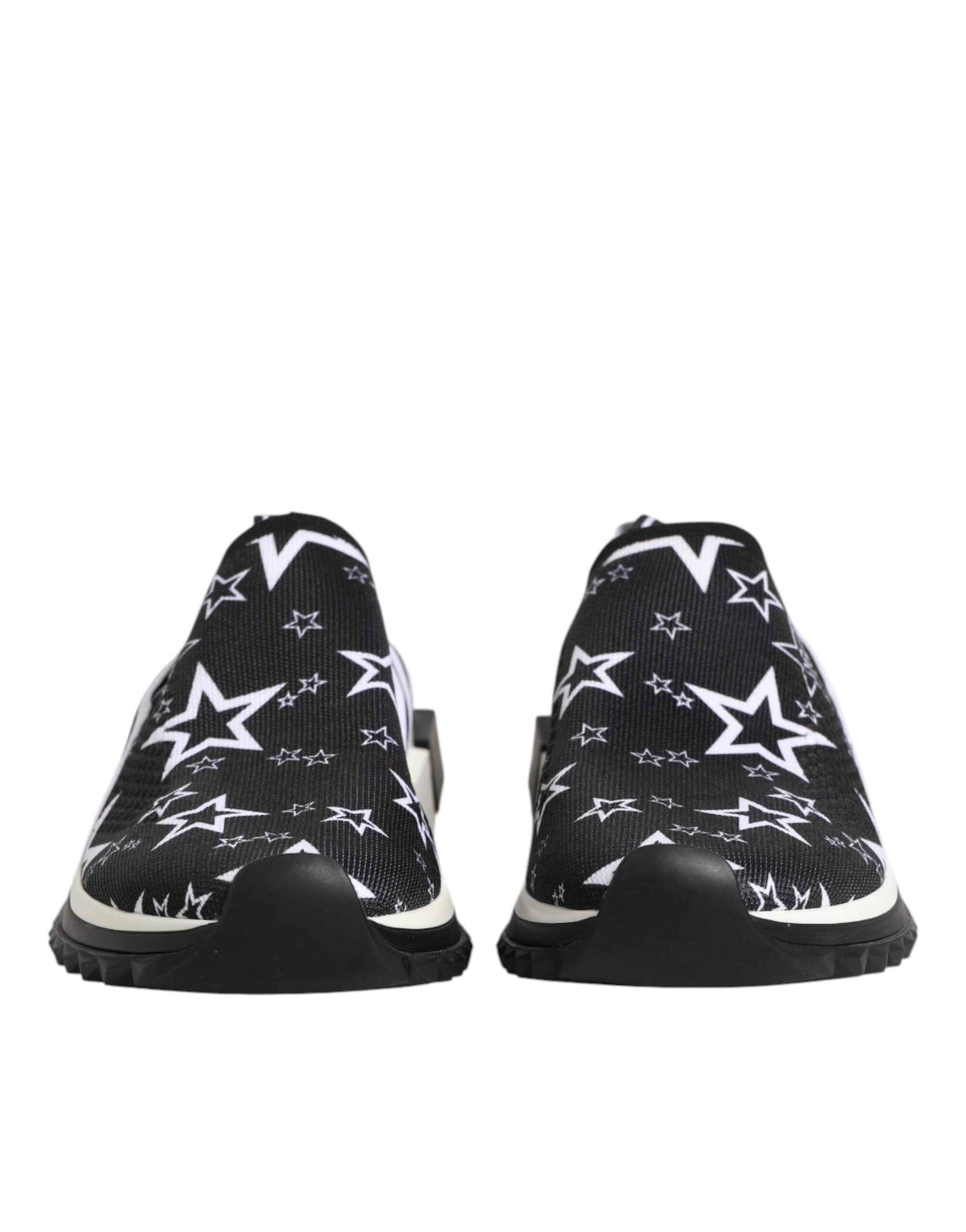 Dolce & Gabbana Black White Sorrento Low Top Sneakers Shoes