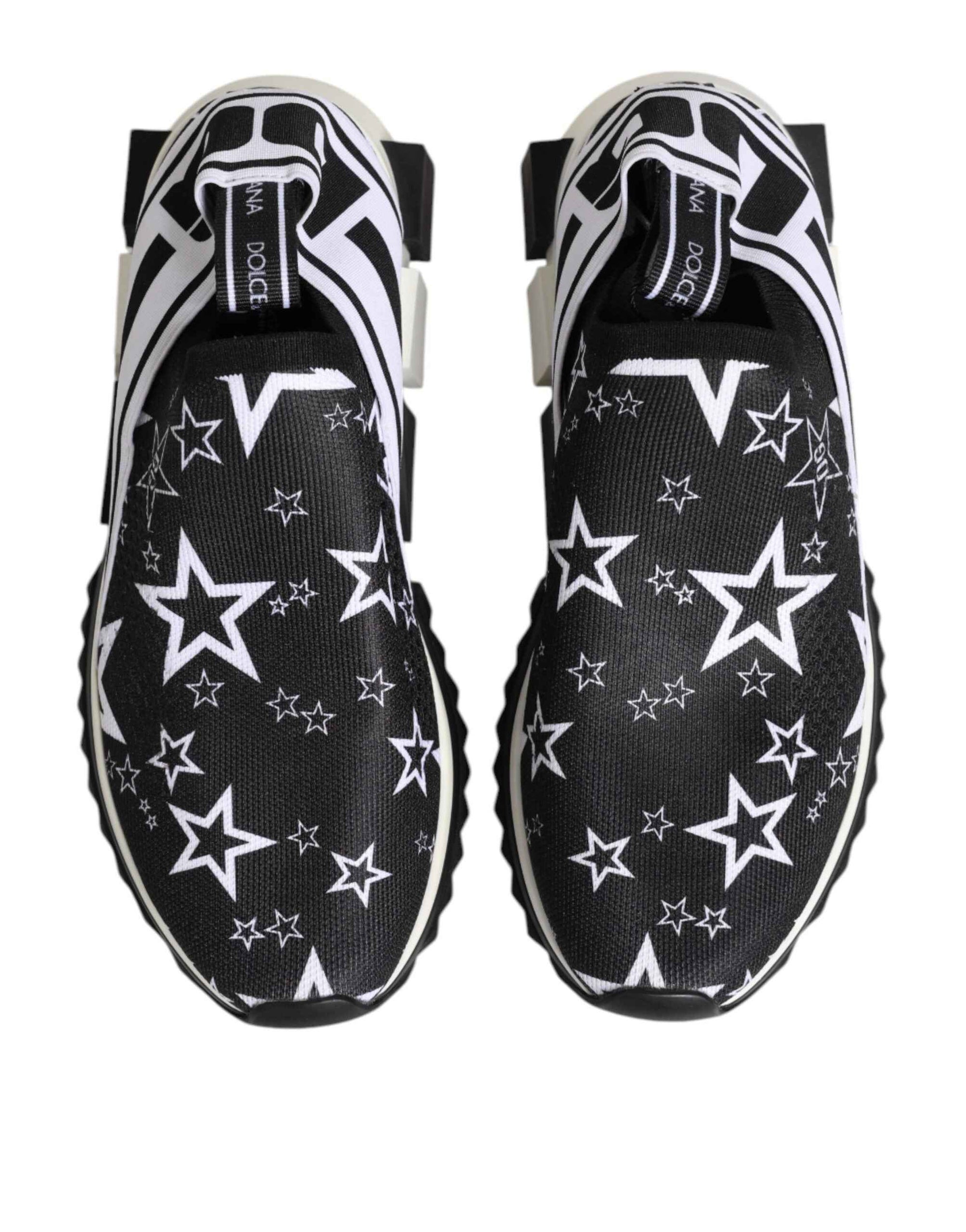 Dolce & Gabbana Black White Sorrento Low Top Sneakers Shoes
