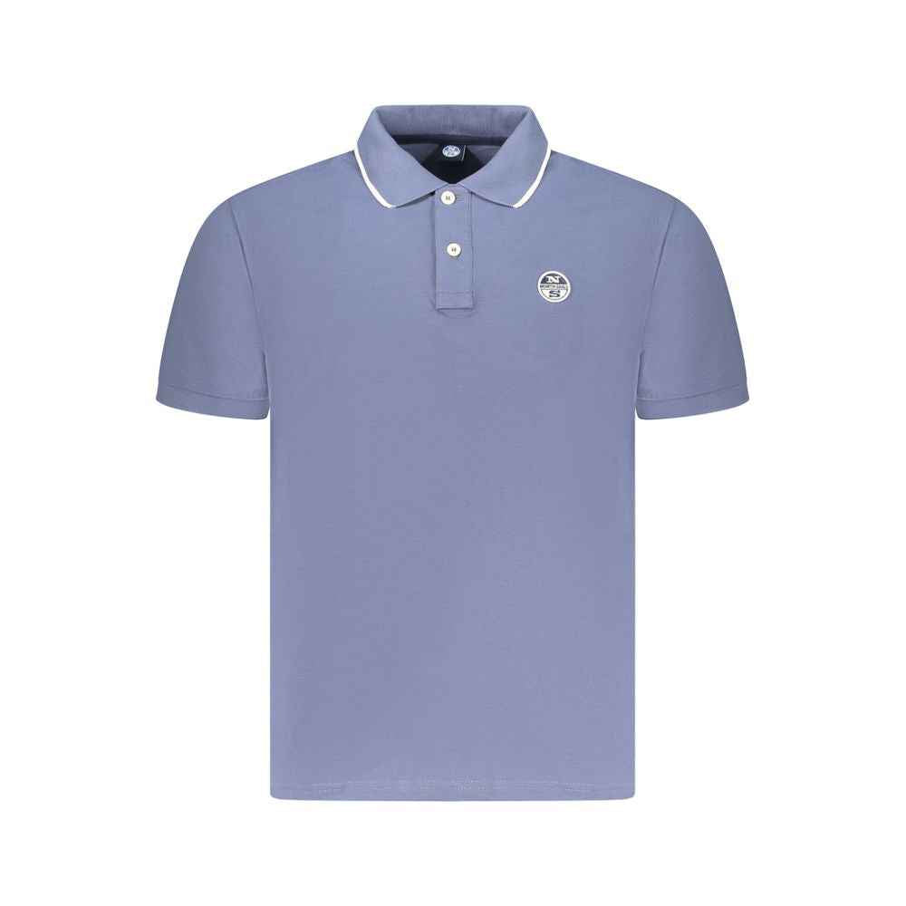 North Sails Blue Cotton Men Polo Shirt