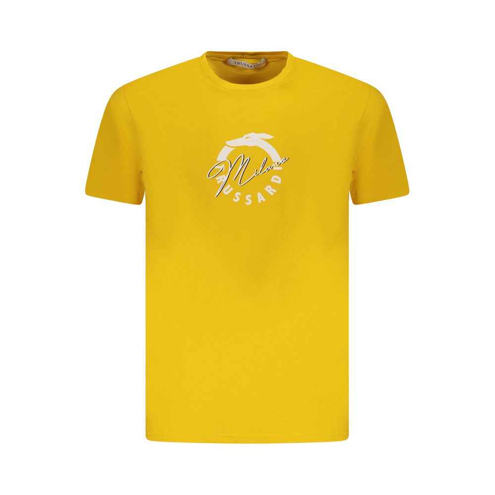Trussardi Yellow Cotton Men T-Shirt