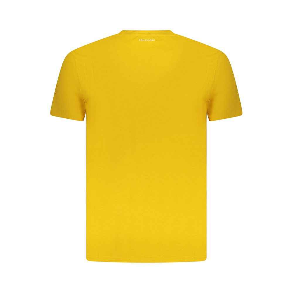 Trussardi Yellow Cotton Men T-Shirt