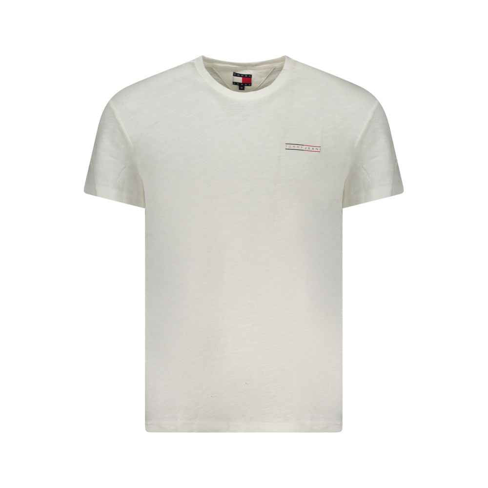 Tommy Hilfiger White Cotton Men T-Shirt