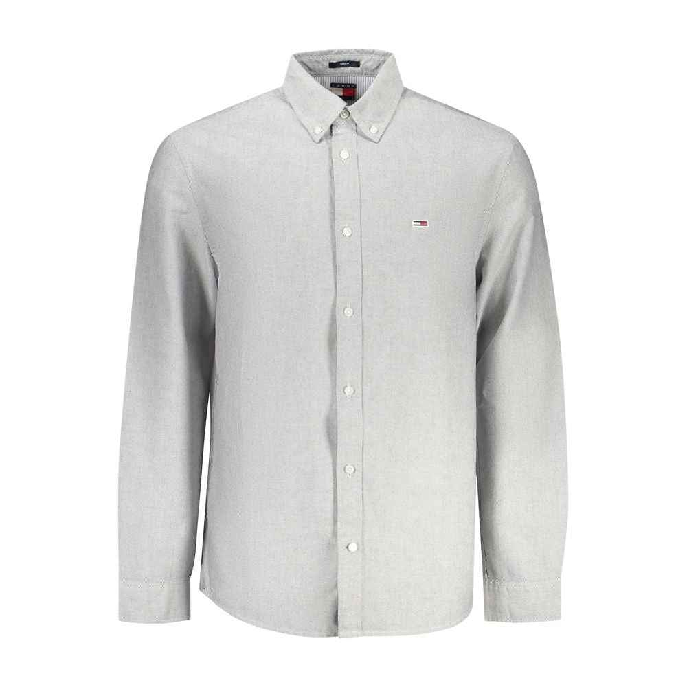Tommy Hilfiger Gray Cotton Men Shirt