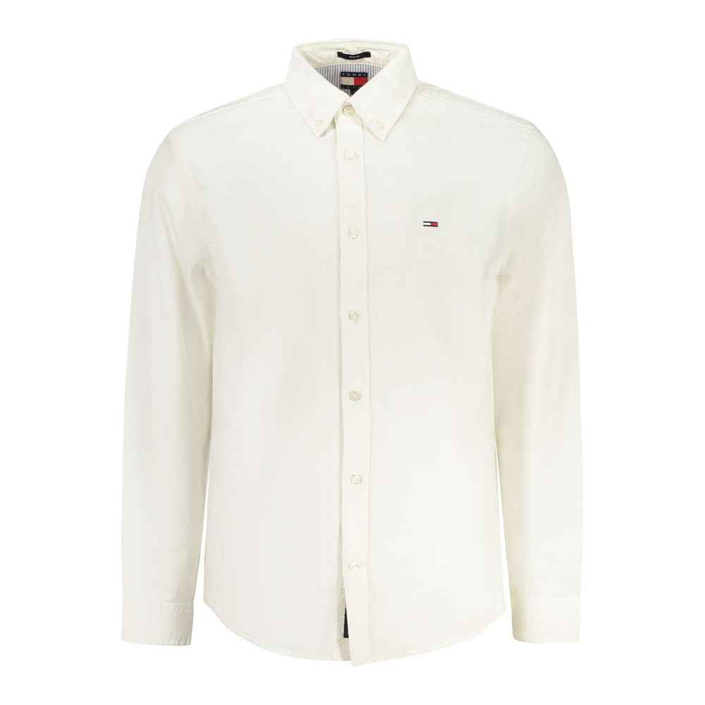 Tommy Hilfiger White Cotton Men Shirt