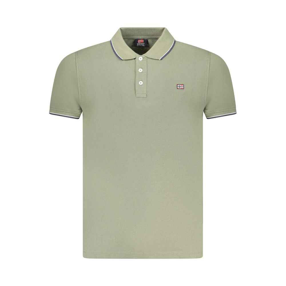 Norway 1963 Green Cotton Men Polo Shirt