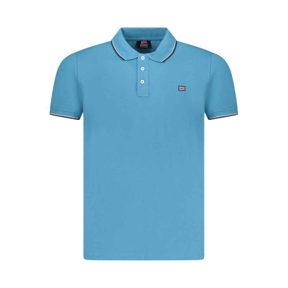 Norway 1963 Blue Cotton Men Polo Shirt